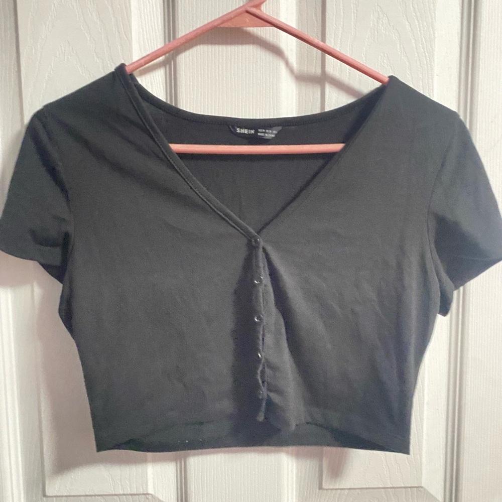 Button Up Crop Top